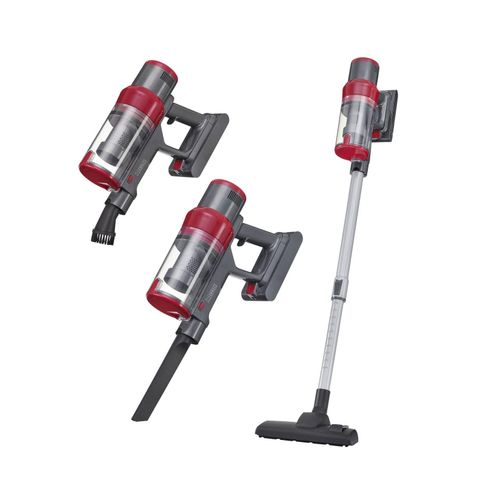 CLEANmaxx Akku-Hand- & Bodenstaubsauger 22,2V grau/rot