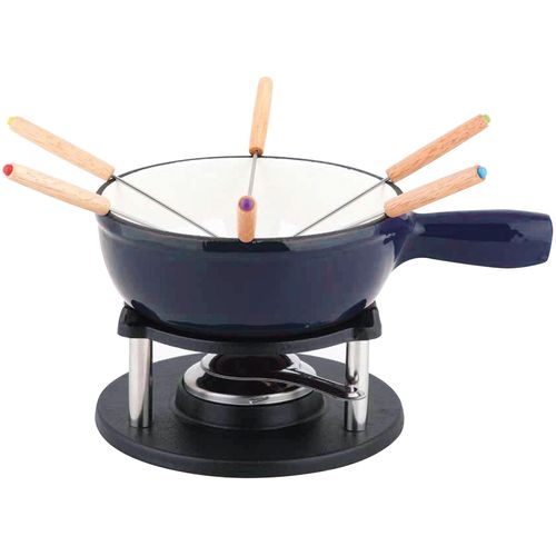 Fonduetopf CS KOCH-SYSTEME, blau, Ø:21cm, Töpfe, inkl. 6 Fonduegabeln, Induktion