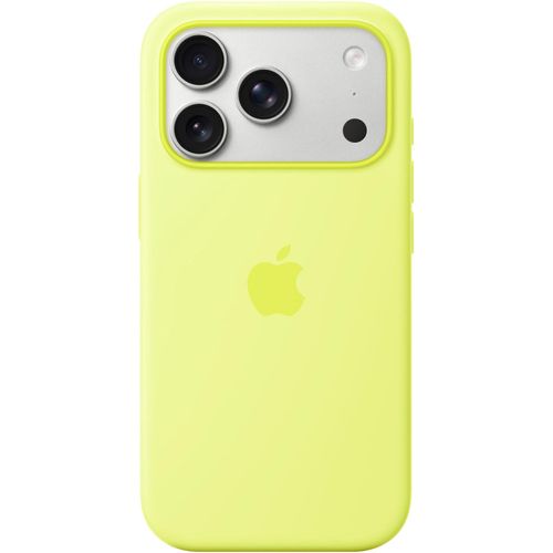 APPLE Smartphone-Hülle "iPhone 17 Pro Silikon Case mit MagSafe", gelb (neongelb), Smartphones, Hüllen