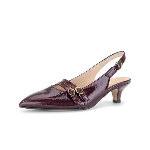 Slingpumps GABOR "Slingpumps", Damen, Gr. 35, rot, Schuhe Slingpumps