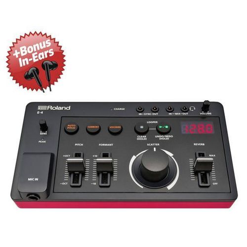 Roland Aira E-4 Vocal Effektgerät + Bonus In-Ear Kopfhörer