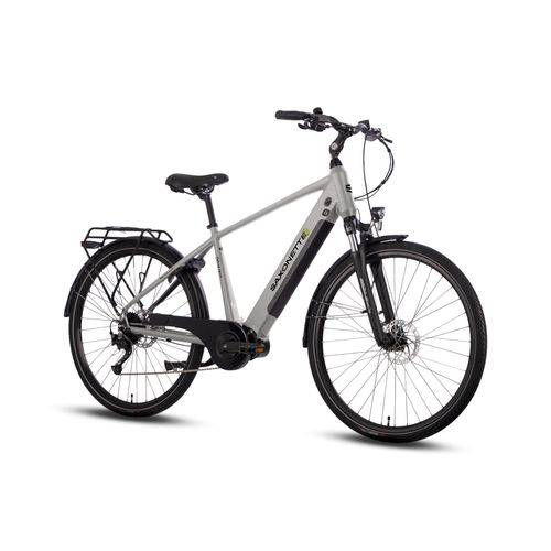 SAXXX City E-Bike 28 Zoll, 250W Mittelmotor 70 Nm, 418 Wh Akku, Shimano Alivio 9-Gang, SR Suntour Federgabel, bis 130 kg