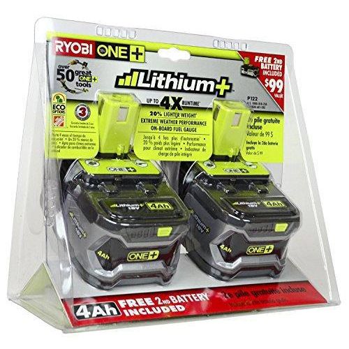 Ryobi RB18L40 2 Batterien 18V ONE+ 4,0 Ah Ladeanzeigen