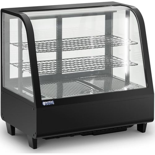 Kühlvitrine verglast 3 Ebenen 100 l - schwarz