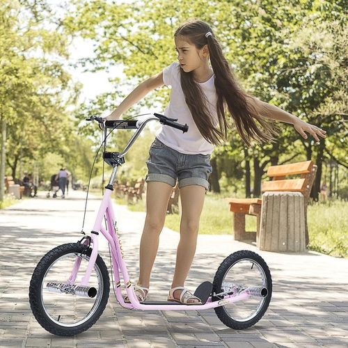 Kinderroller mit Luftreifen Kickscooter 16 5 Rosa 143 58 92 100