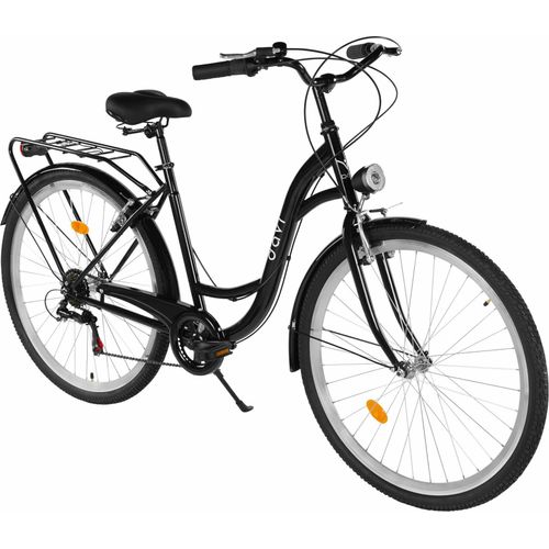 Herrenfahrrad Dallas Men 28”, für 165–190 cm, 7 Gänge, Schwarz