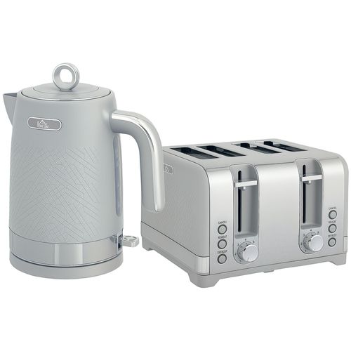 Wasserkocher- und Toaster-Set, 1,7L 2200W Schnellkoch-Wasserkocher mit Thermostat