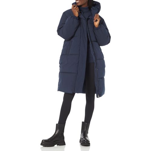 A. Essentials Damen Übergroße Lange Pufferjacke (Erhältlich in Übergröße), M
