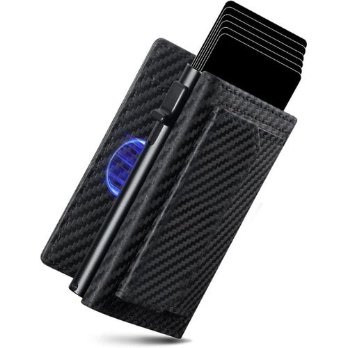 Slim Wallet mit XL-Münzfach und RFID-Schutz für Herren