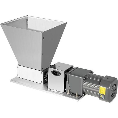 Elektrische Getreidemühle, 60W Flockenquetsche Elektrisch, Multifunktionale Pelletpresse, 4L Verstellbare Kornquetsche, mit 4 Trichtern, Geeignet für Reis, Weizen, Mais