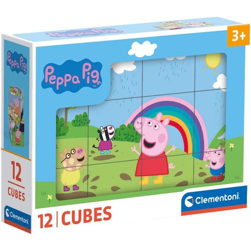 Würfelpuzzle CLEMENTONI "Peppa Pig", bunt, Puzzles, KinderB:16cm H:12cm, Kunststoff, Made in Europe, B:16cm H:12cm