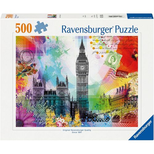 Puzzle RAVENSBURGER "Grüße aus London", bunt, Puzzles, KinderB:49cm H:36cm, Pappe, Made in Germany, B:49cm H:36cm