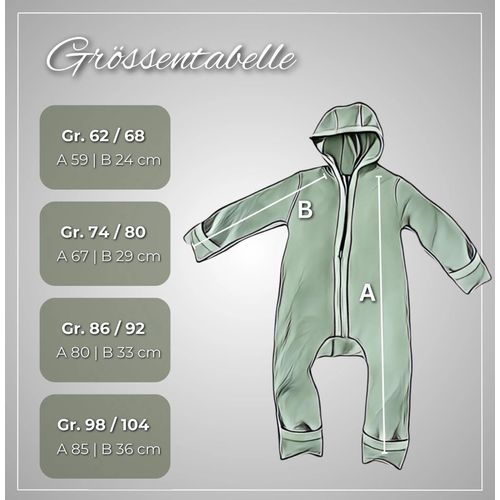 Alavya Home Walkoverall 74/80 Schurwolle - 2er-Set, Rosa + Khaki