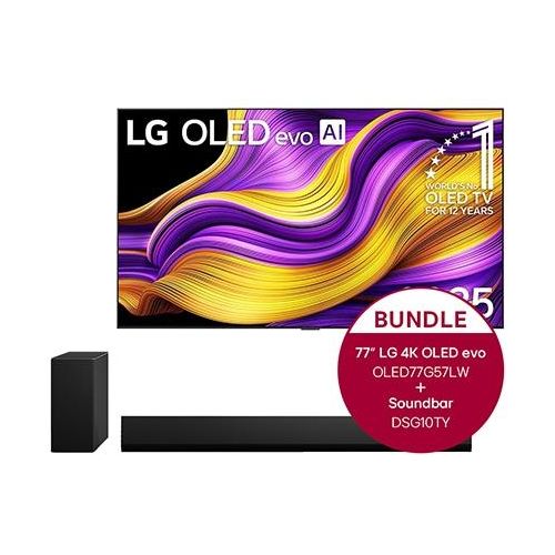 LG 77″ OLED evo AI G4 4K Smart TV + 3.1 Kanal TV Soundbar DSG10TY mit Dolby Atmos OLED77G57LW.DSG10TY