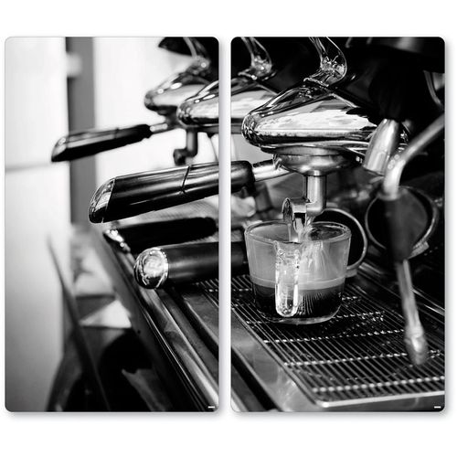 Schneide- und Abdeckplatte KESPER "Herdabdeckplatte, Motiv: Kaffee", grau, B:28,5cm H:0,4cm L:50cm, ESG-Glas, Herdabdeckplatten, zum Schneiden und Abdecken