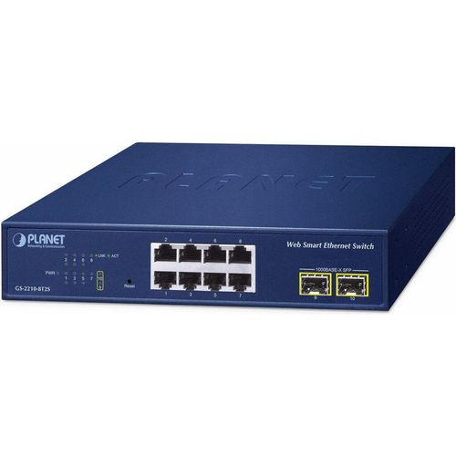 Planet Web Smart Switch GS-2210-8T2S - Switch - Kupferdraht