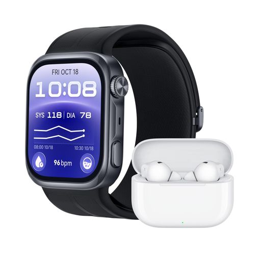 Huawei Watch D3 Schwarz + Huawei Freebuds SE 4 Weiß Smartwatch (Herzfrequenzmessung)