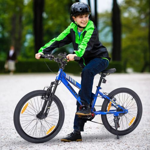 Kinderfahrrad - Kinderfahrrad für Mädchen 6–9 Jahre - 50-cm-Räder - 6 Gänge - Kettenschaltung - Doppelte V-Bremsen - Leicht - Blau