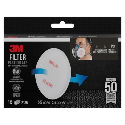 128x 3M™ Partikelfilter 2135, P3, 1 Paar/Packung | Packung (6 Stück)