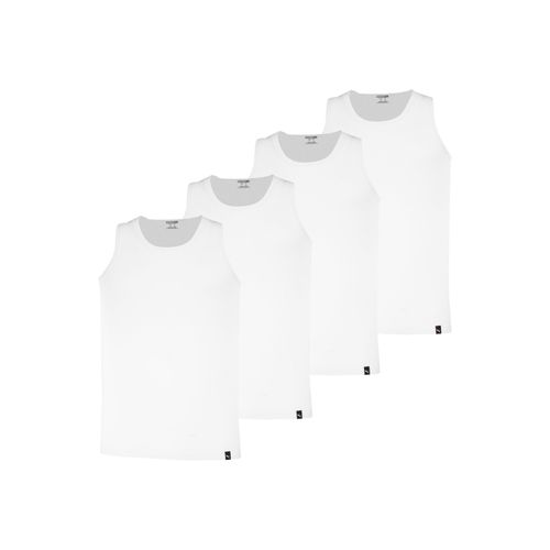 Unterhemd PUMA "Unterhemd Tank Top 4P 4er Pack", Herren, Gr. M, 4 Stk., weiß, Unterhemden Unterhemd