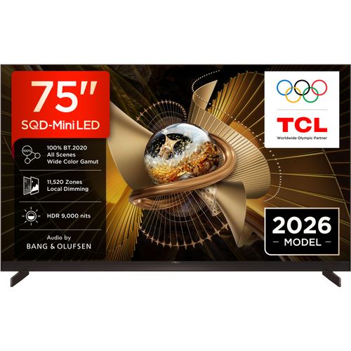 TCL LED-Fernseher "75X11L", Energieeffizienz: F (A-G), schwarz, 75 ″, Fernseher, IMAX Enhanced, Filmmaker Mode,, Apple Airplay 2