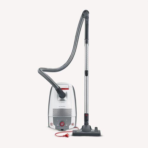 SEVERIN Bodenstaubsauger mit Beutel BC 7047 aus Kunststoff, rotweiß Bodenstaubsauger Mit Beutel Staubsauger Sauger Staubsauger Mit Kabel Beutel-staubsauger