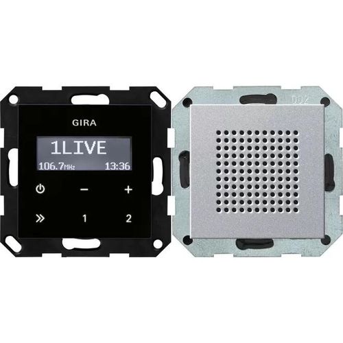 Gira 228026 Unterputz-Radio RDS System 55 Farbe Alu