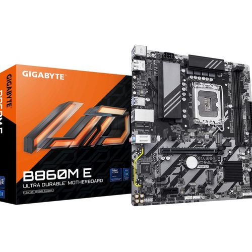 GIGABYTE Mainboard "B860M E Mainboard - Intel Core Ultra Series CPUs, 4+1+2 Phasen VRM, bi", schwarz, B:27cm H:5,7cm T:26,7cm, Mainboards