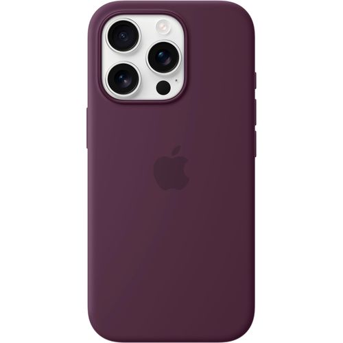 APPLE Smartphone-Hülle "iPhone 16 Pro Silikon Case mit MagSafe", lila (pflaume), Smartphones, Hüllen