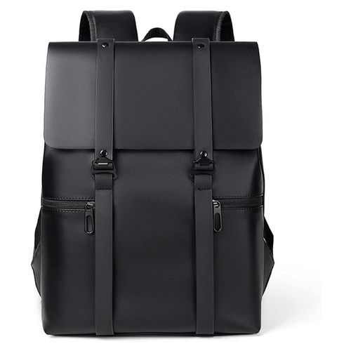 Herren Rucksack Daypack wasserdichtes Polyurethanleicht für Reisen Hochschule Sport Schwarz 28x11x37cm