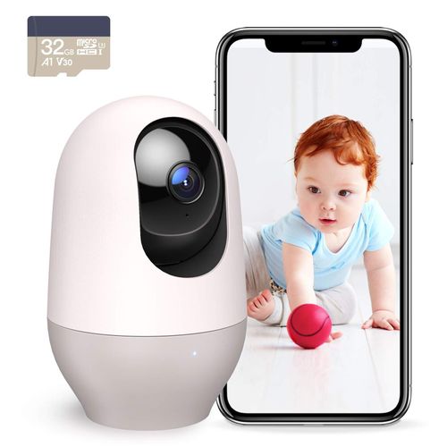 nooie 5G Babyphone mit Kamera und SD-Karte, 2K Babyphone WLAN Haustierkamera, ka