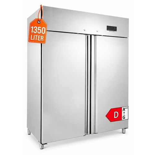 GastroHero Kühlschrank GNH1410TNM | 1350 Liter | GN 2/1 | Edelstahl | Energiesparend | LED Innenbeleuchtung | für Gastronomie und Großküche