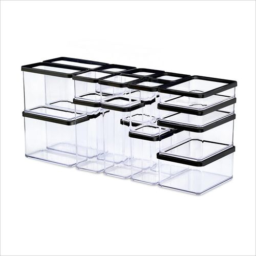 Rotho Loft Vorratsdosen 24er-Set mit Deckel für Lebensmittel transparent