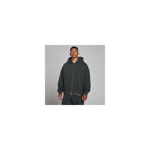 MP Herren Oversized-Hoodie aus Loopback mit 2-Wege-Reißverschluss - Vintage-Schwarz - S