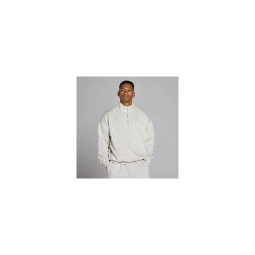 MP Men's Rest Day Oversized 1/4 Zip - Light Grey Marl - L
