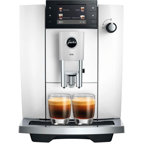 JURA Kaffeevollautomat "E6", weiß (piano weiß (ed)), B:27cm H:34,8cm T:44,6cm, Kaffeevollautomaten, Kaffeevollautomat