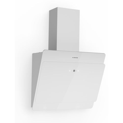 Klarstein Dunstabzugshaube, Abzugshaube Kopffrei, Leiser Dunstabzug, Dunstabzugshaube mit Filter, Wandhaube mit 3 Stufen, Dunstabzugshaube Abluft, Dunstabzugshaube 60 cm, 350 m³/h, 68 Watt, Weiß