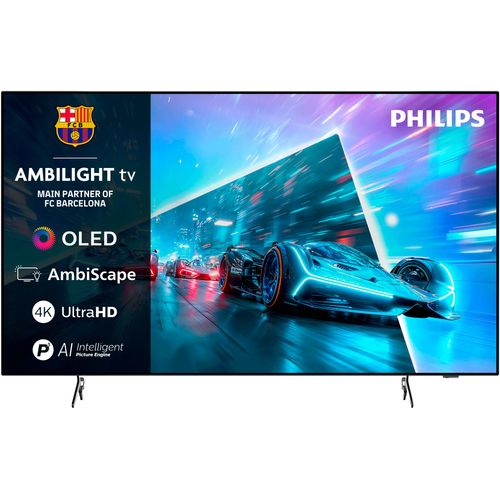 PHILIPS OLED-Fernseher "65OLED761/12", Energieeffizienz: F (A-G), schwarz, 55 ″, Fernseher