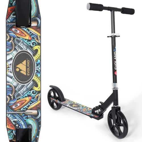 EVOLAND Roller Kinder Scooter, Wheel Scooter, Faltbarer Kinderroller für Kinder
