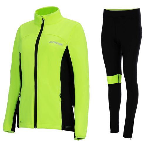 Damen-Thermo-Fahrradbekleidung-Set mit langer Hose und Jacke