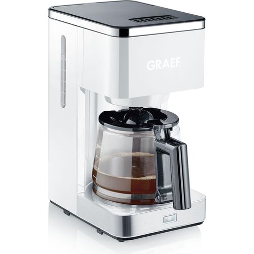 GRAEF Filterkaffeemaschine "FK 401", weiß, 1,25 l, 10, Kaffeemaschinen, mit Glaskanne, weiß