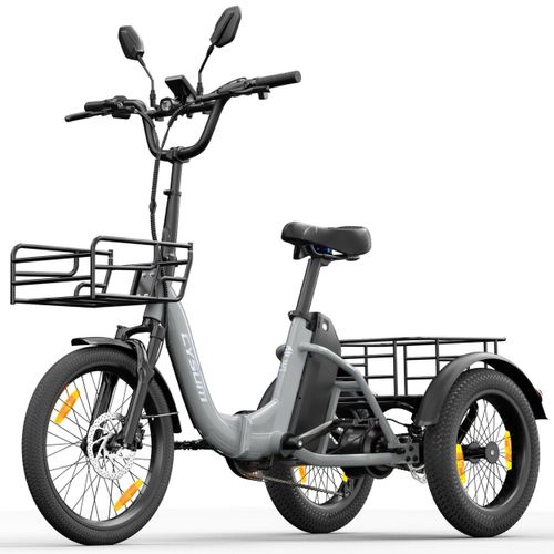Draixcor E-Bike Faltrad AG1 3-Rad faltbares Damen u. Herren E-Fahrrad 960Wh Pedelec 120 km Heckmotor 250W 48V 20Ah Akku 20x3.0 Reifen Faltrad