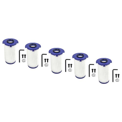 vhbw 5x HEPA Filter kompatibel mit Dyson 9kJ, HU03 Händetrockner - H13, Weiß Lila
