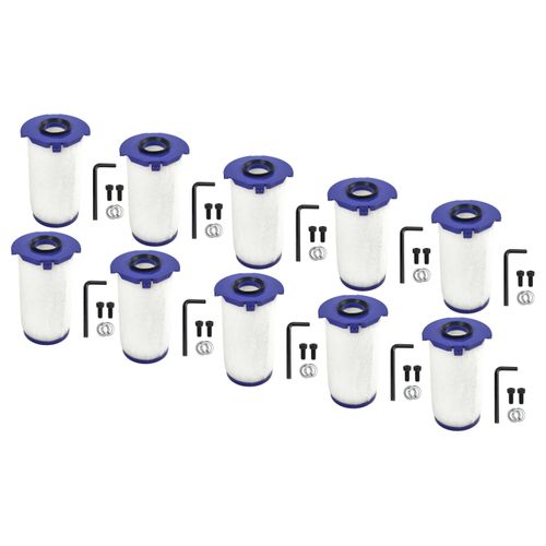 vhbw 10x HEPA Filter kompatibel mit Dyson 9kJ, HU03 Händetrockner - H13, Weiß Lila
