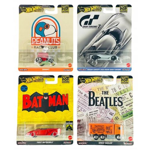 Hot Wheels Premium Pop Culture 2024 Set 4 Autos Batman Gran Turismo