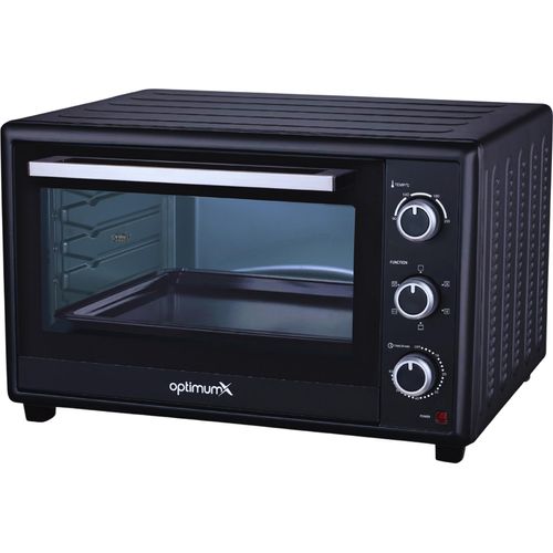 OptimumX Minibackofen 60 Liter XXL mit Umluft, 2200W, Drehspieß, Anthrazit
