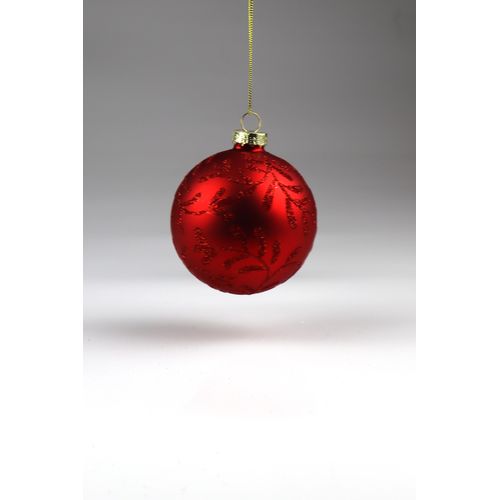 Weihnachtsbaumkugel AM DESIGN "aus Glas, Ø: 8 cm", rot, Ø:8cm, Glas, Weihnachtsbaumkugeln, 6er Set
