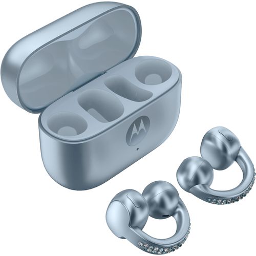MOTOROLA wireless In-Ear-Kopfhörer "Moto Buds Loop", blau (pantone ice melt), B:2,9cm H:2,7cm T:2,02cm, Kopfhörer