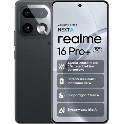 Realme 16 Pro+ 5G Smartphone 8GB/256GB 6.8" Grau