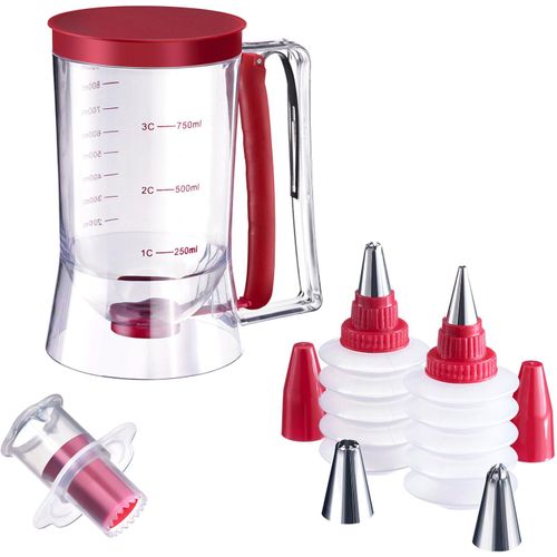 Teigportionierer WESTMARK, rot (transparent, rot), Kunststoff, Teigportionierer, Back-Set